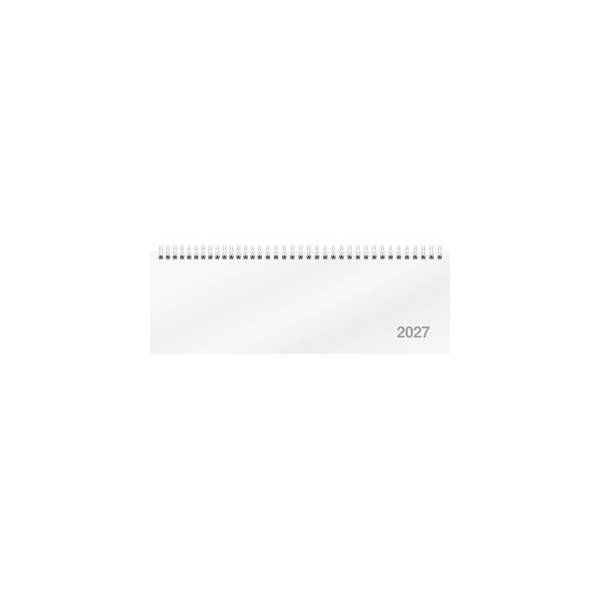 Schreibtischquerkalender AC 30,7x10,5cm 1 Woche/ 2 Seiten Karton weiß 2027