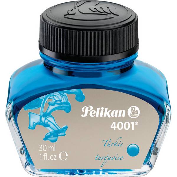 Pelikan Tinte 4001 im Glas, türkis, Inhalt: 30 ml