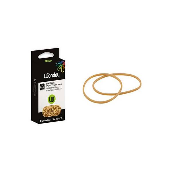 Wonday Gummiringe im Karton, natur, 75 mm, 100 g
