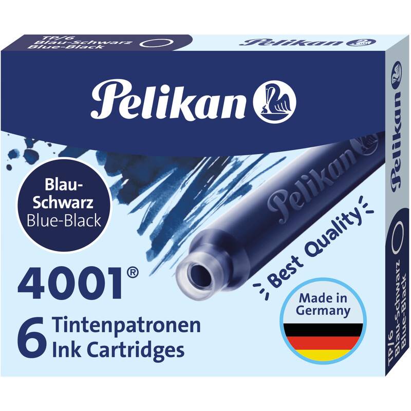 Pelikan Standard-Tintenpatronen 4001 TP/6, blau-schwarz-0