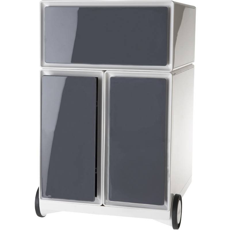 PAPERFLOW Rollcontainer easyBox, 1 Schub, weiß / anthrazit-0