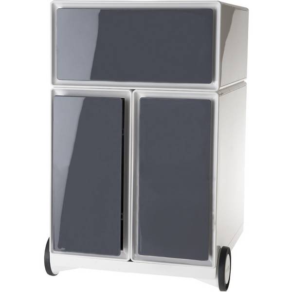 PAPERFLOW Rollcontainer easyBox, 1 Schub, weiß / anthrazit