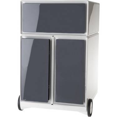 PAPERFLOW Rollcontainer easyBox, 1 Schub, weiß / anthrazit