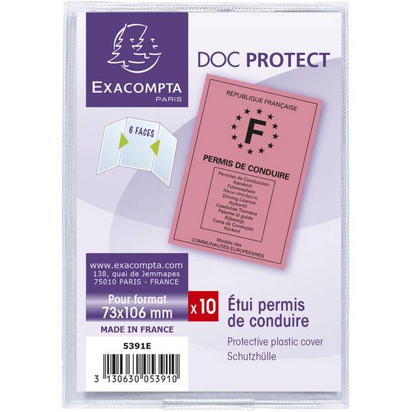 EXACOMPTA Ausweishülle, 3-fach, PVC, 0,20 mm
