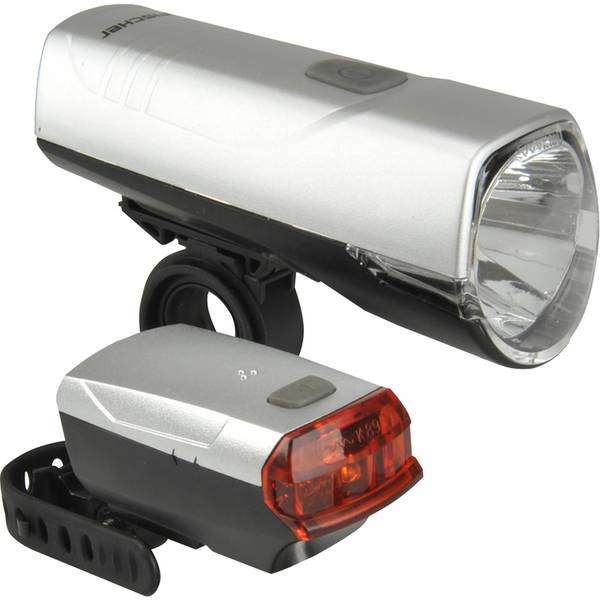 FISCHER Fahrrad LED-Beleuchtungs-Set 20/10 Lux