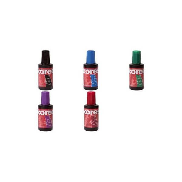 Kores Stempelfarbe, Inhalt: 28 ml, blau