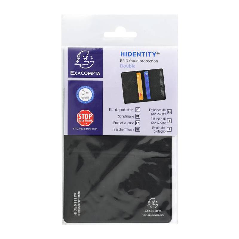 EXACOMPTA RFID-Schutzhülle Hidentity Duo, schwarz