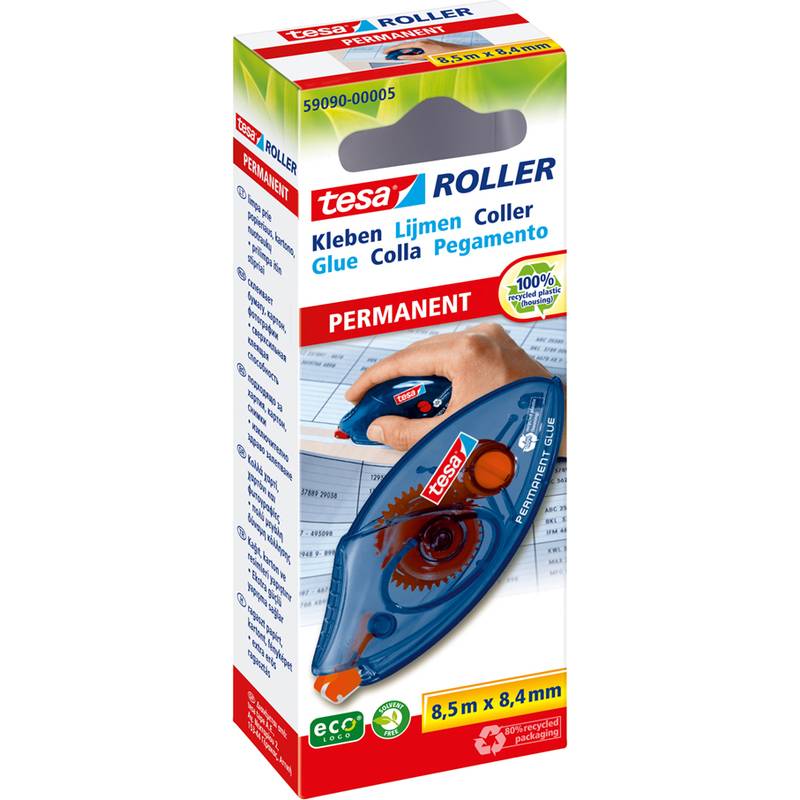 tesa Einweg-Kleberoller PERMANENT GLUE, 8,4 mm x 8,5 m-0