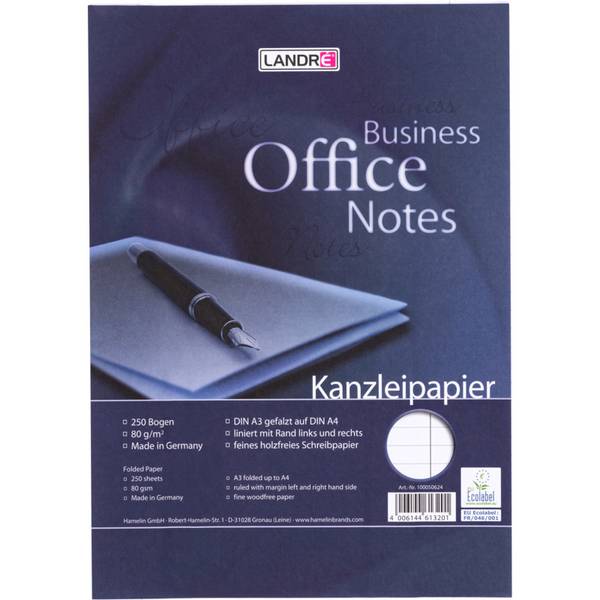 herlitz Kanzleipapier, DIN A3/DIN A4, liniert/Rand