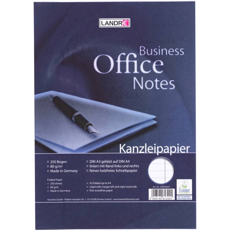 herlitz Kanzleipapier, DIN A3/DIN A4, liniert/Rand-0
