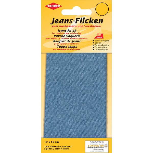 KLEIBER Jeans-Bügelflicken, 170 x 150 mm, hellblau