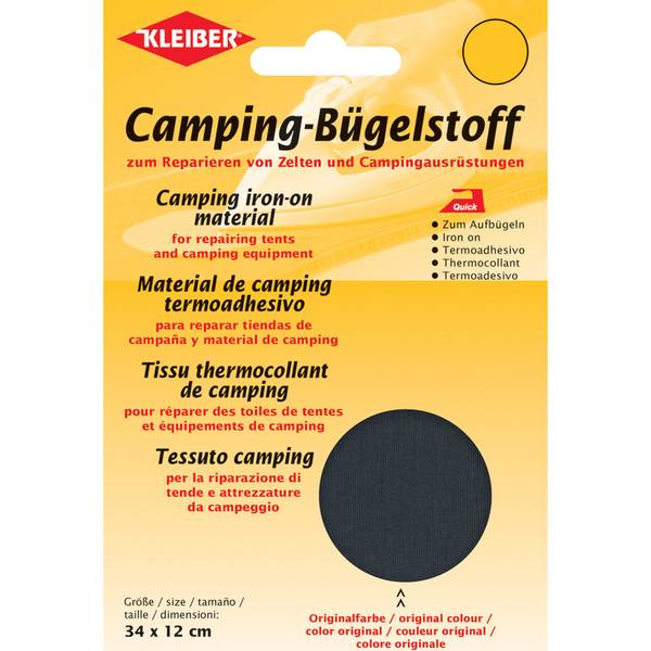 KLEIBER Quick-Camping-Bügelstoff, 340 x 120 mm, anthrazit