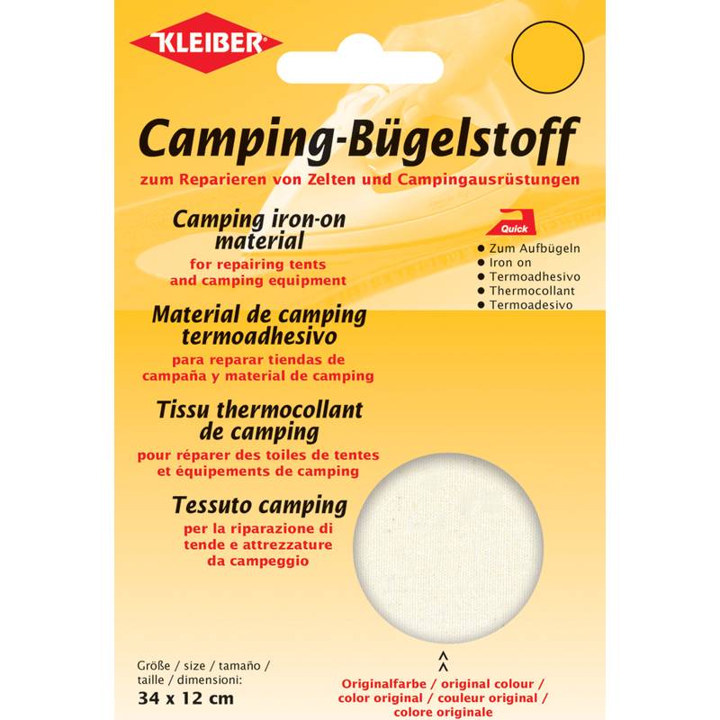 Kleiber Camping-Bügelstoff ca. 34x12 cm 05 rohweiß