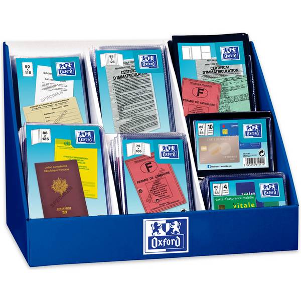Oxford Ausweishülle, PVC, 93 Hüllen im Display