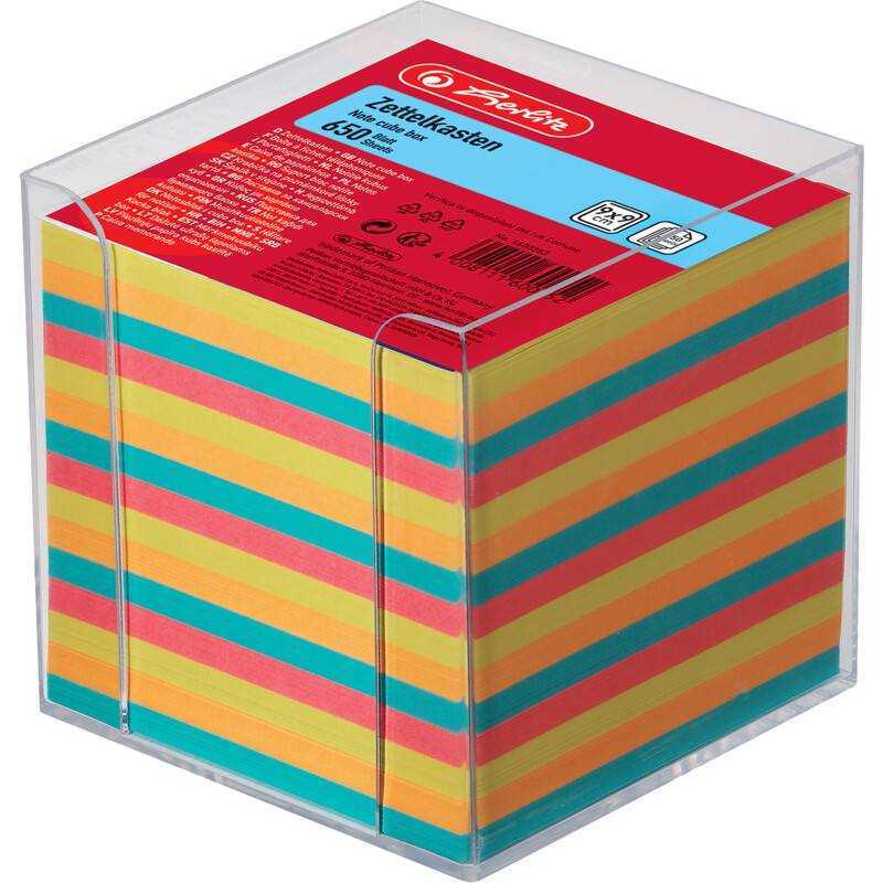 herlitz Zettelbox, Kunststoff, 90 x 90 mm, glasklar