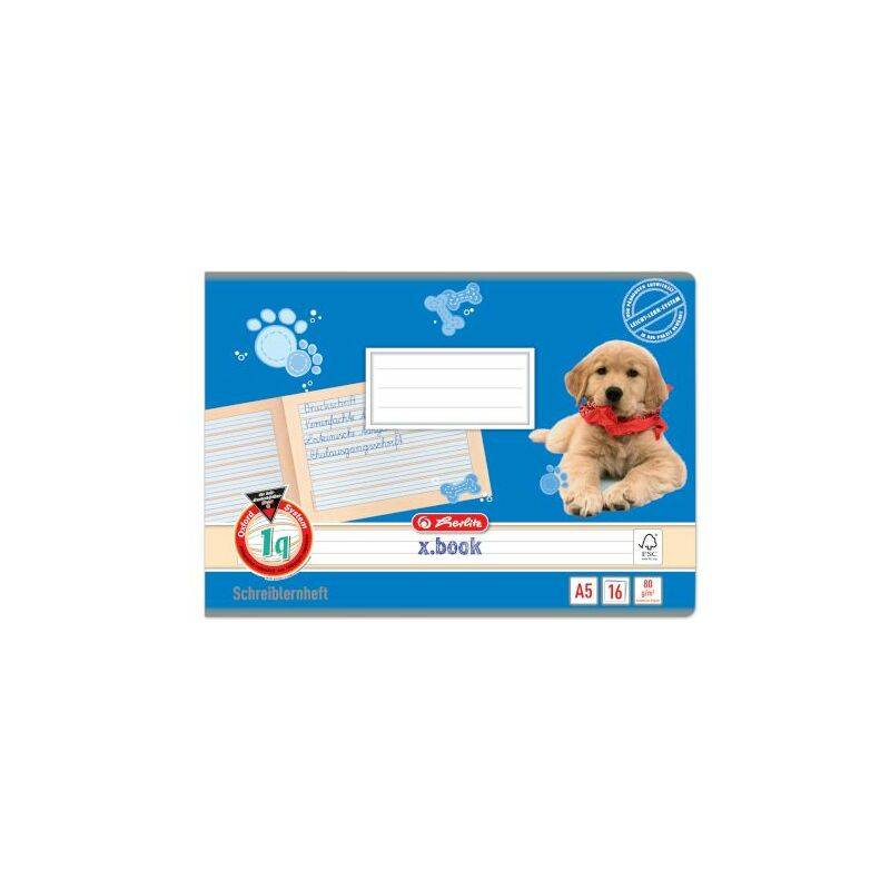 herlitz Schreiblernheft x.book, DIN A5 quer, Lineatur 1q-0
