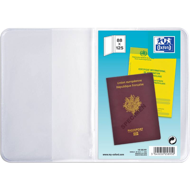 Oxford Ausweishülle, PVC, 2-fach, 0,20 mm, 88 x 125 mm-0