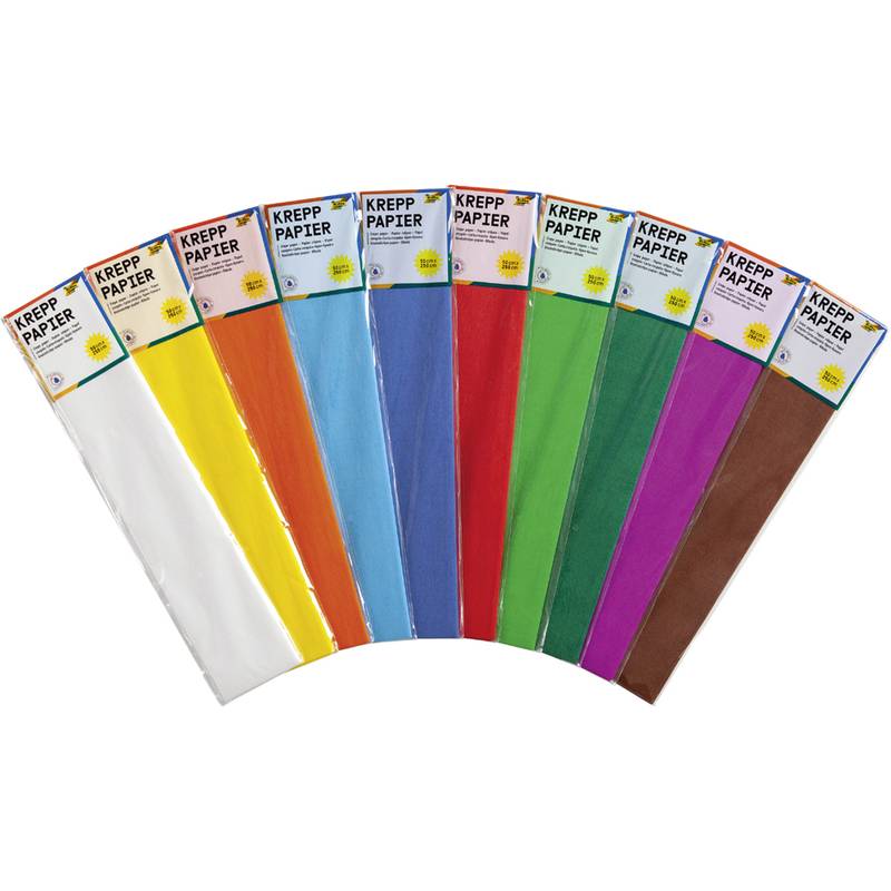 FOLIA - Krepppapier farbsortiert/qm 10 St.-0