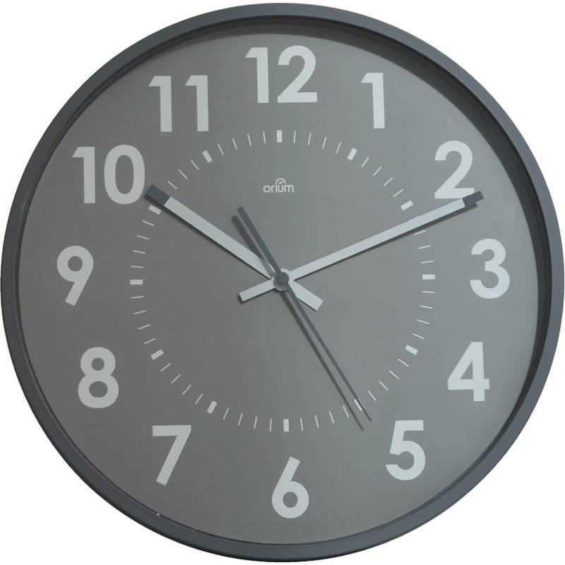 CEP Orium Wanduhr, Quarzuhr, lautlos, grau-0
