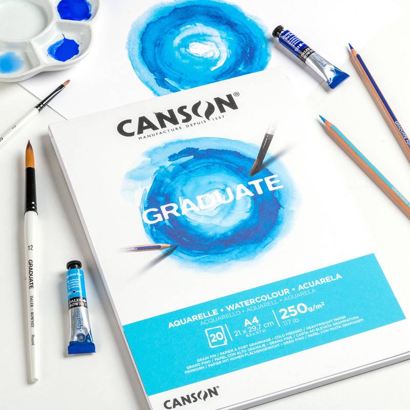 CANSON Studienblock GRADUATE AQUARELLE, DIN A4-0