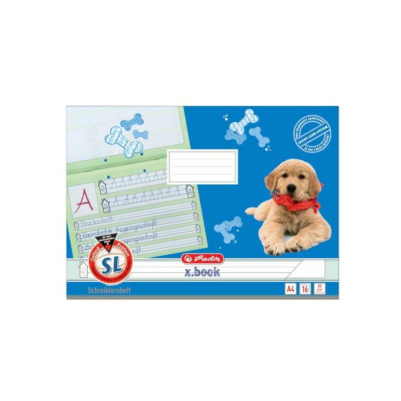 herlitz Schreiblernheft x.book, DIN A4 quer, Lineatur SL-0