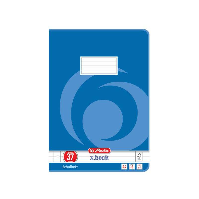 herlitz Schulheft x.book, DIN A4, Lineatur 37 / liniert-0