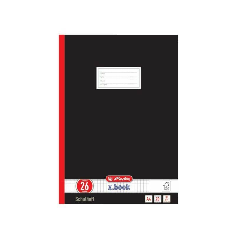herlitz Oberschulheft x.book, DIN A4, kariert mit Rand-0
