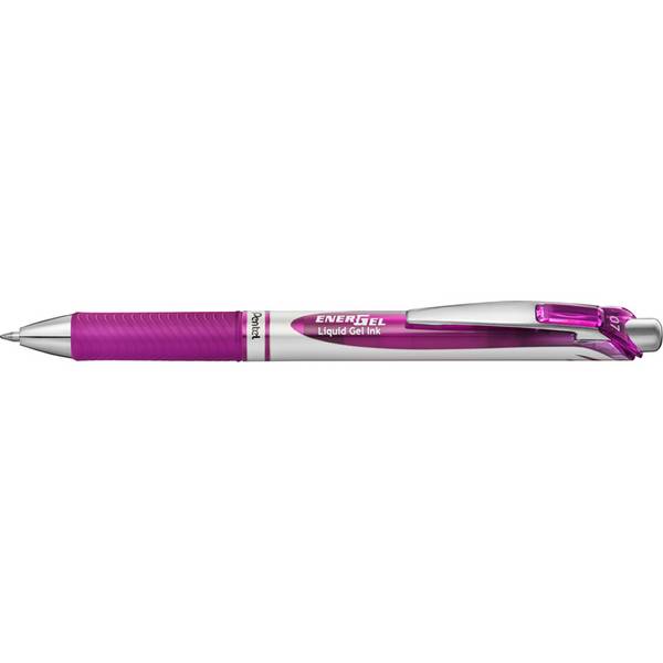 Pentel Energel BL77, Ausziehbarer Gelschreiber, Magenta, Magenta, Silber, Rund, 0,7 mm, Tinte auf Wasserbasis
