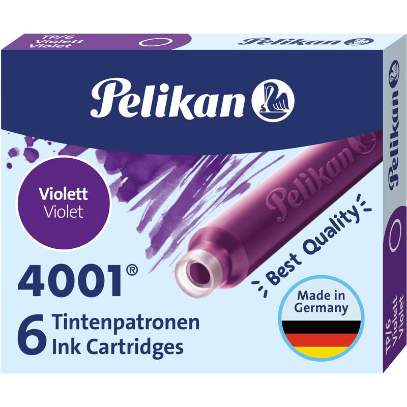 Pelikan Tintenpatronen für Fueller 4001 TP/6 violett - Tintenpatrone-0