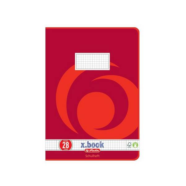 herlitz Schulheft x.book, DIN A4, Lineatur 28 / kariert