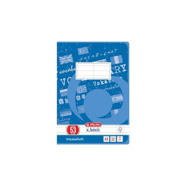 herlitz Vokabelheft x.book, DIN A5, 2-spaltig, 32 Blatt