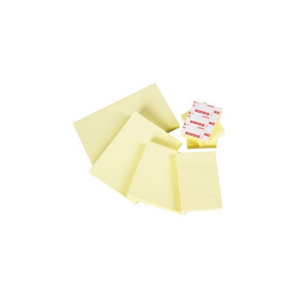 Kores Haftnotizen "notes", 75 x 75 mm, blanko, gelb