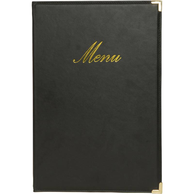 Securit Speisekarten-Mappe CLASSIC, A4, schwarz-0