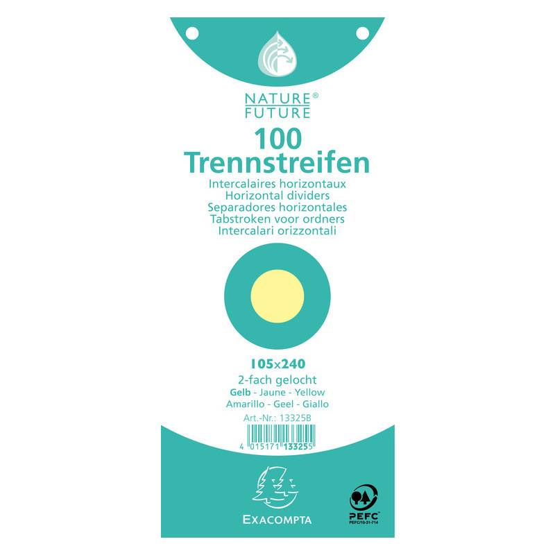 EXACOMPTA Trennstreifen Premium, 105 x 240 mm, gelb-0