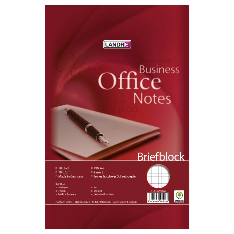 herlitz Briefblock "Business Office Notes", DIN A4, kariert-0