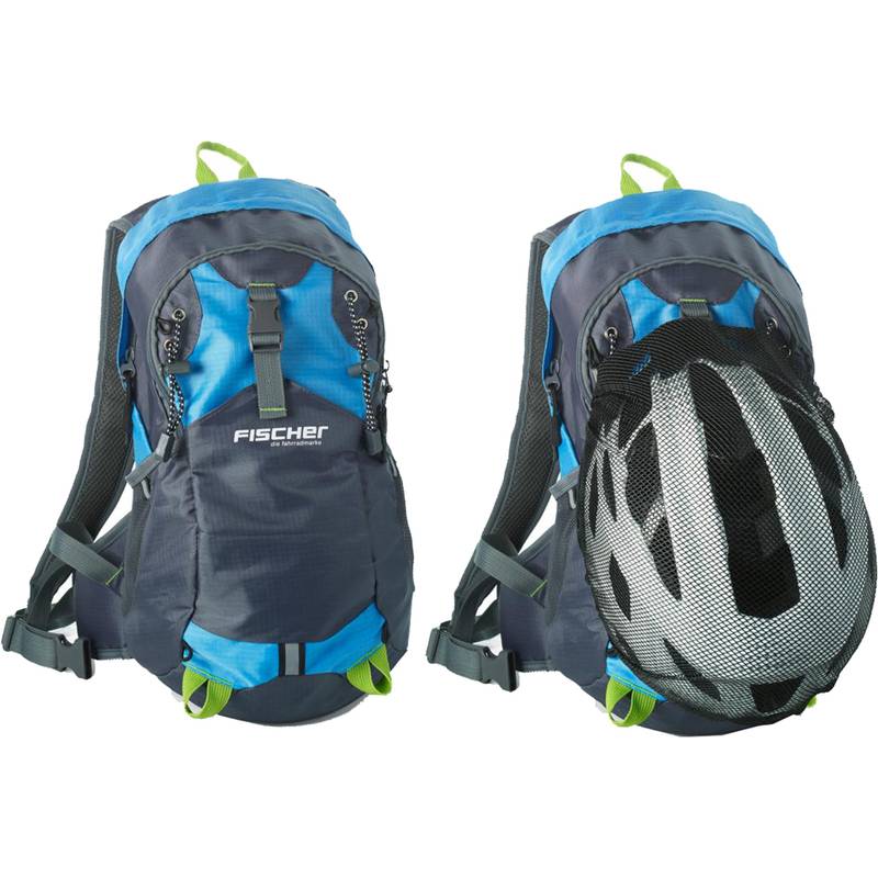 FISCHER Rucksack mit Helmnetz, blau / grau-0