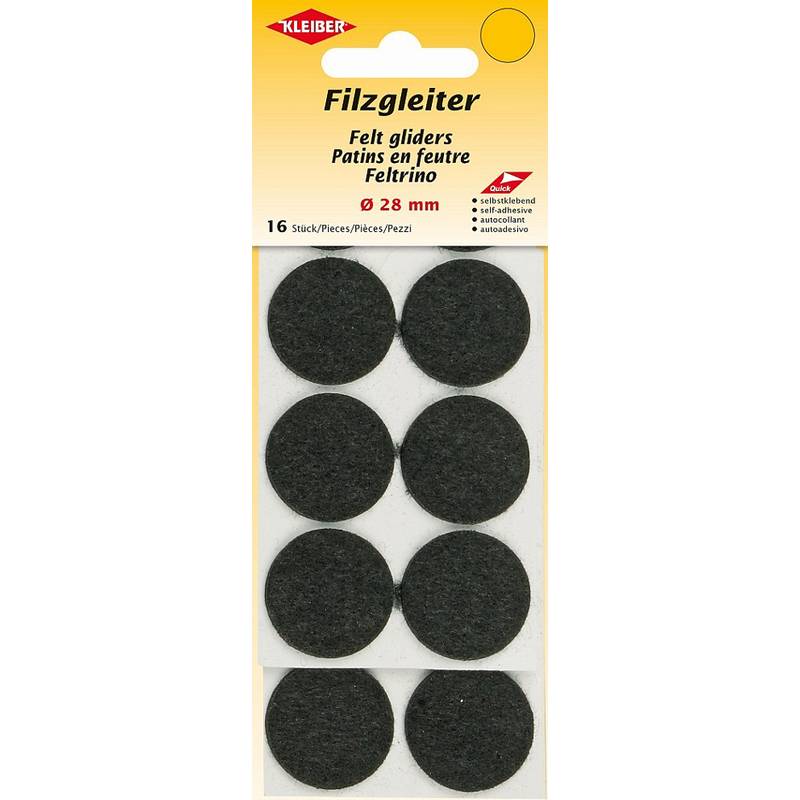 KLEIBER Filzgleiter, Durchmesser: 28 mm, schwarz-0
