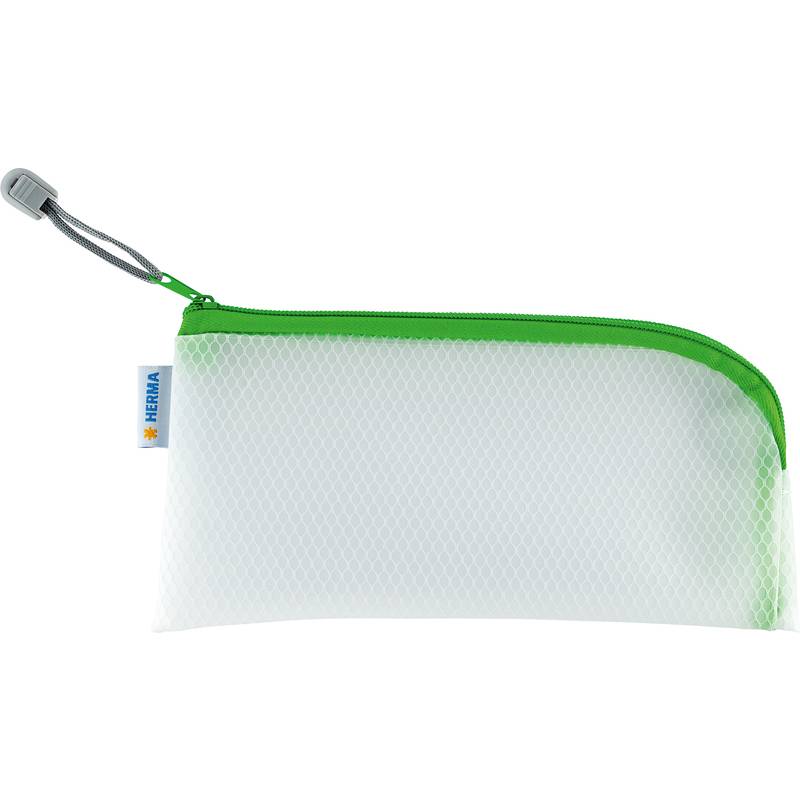 HERMA Reißverschlusstasche "Mesh Bags", 230 x 110 mm, grün-0
