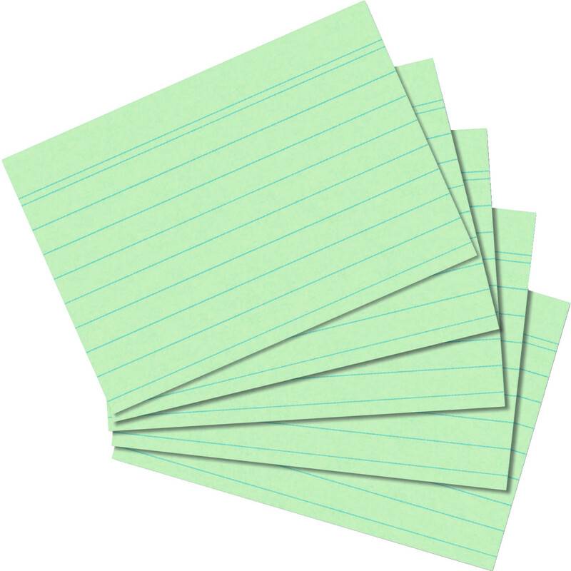 herlitz Karteikarten, DIN A7, liniert, grün-0
