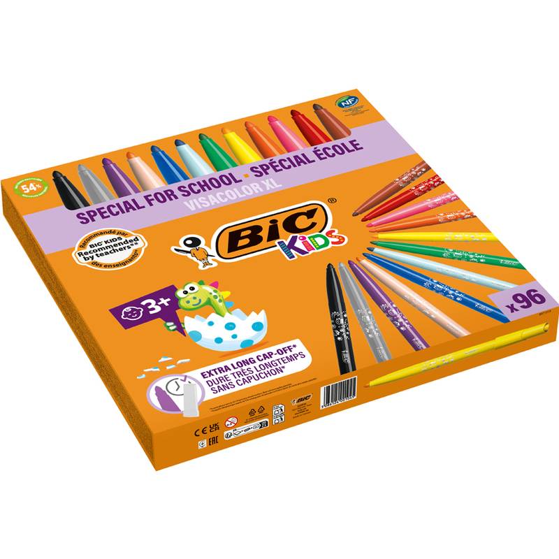 BIC KIDS Fasermaler Visacolor XL ecolutions, 96er Klassen--0