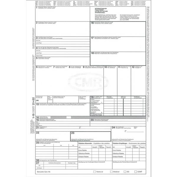 RNK Verlag Vordruck "Internationaler Frachtbrief (CMR)"