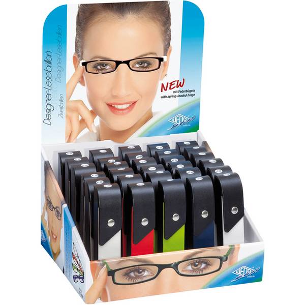 WEDO Lesebrille Design 30er Display Federscharnier f.sort