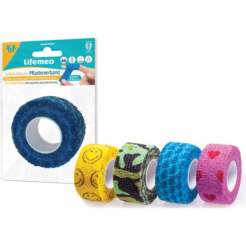 Lifemed Pflasterverband, selbsthaftend, farbig sortiert-0