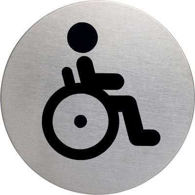 Piktogramm 'Benachteiligten-WC' Edelstahl