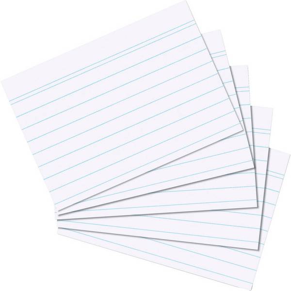 herlitz Karteikarten, DIN A5, liniert, weiß