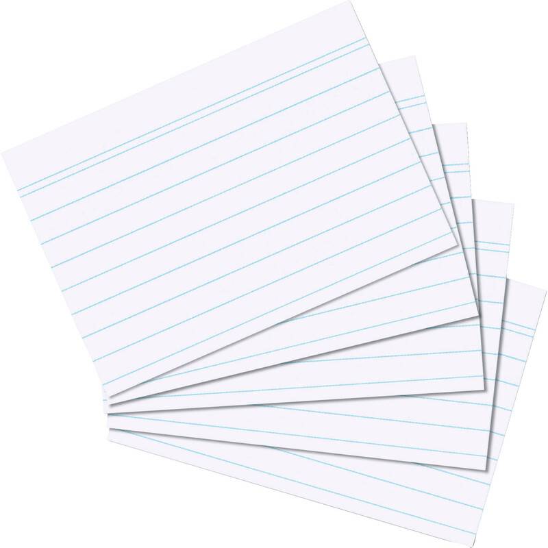 herlitz Karteikarten, DIN A5, liniert, weiß-0