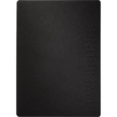 Bewerbungsmappe Stream 2-teilig Premium-Karton schwarz