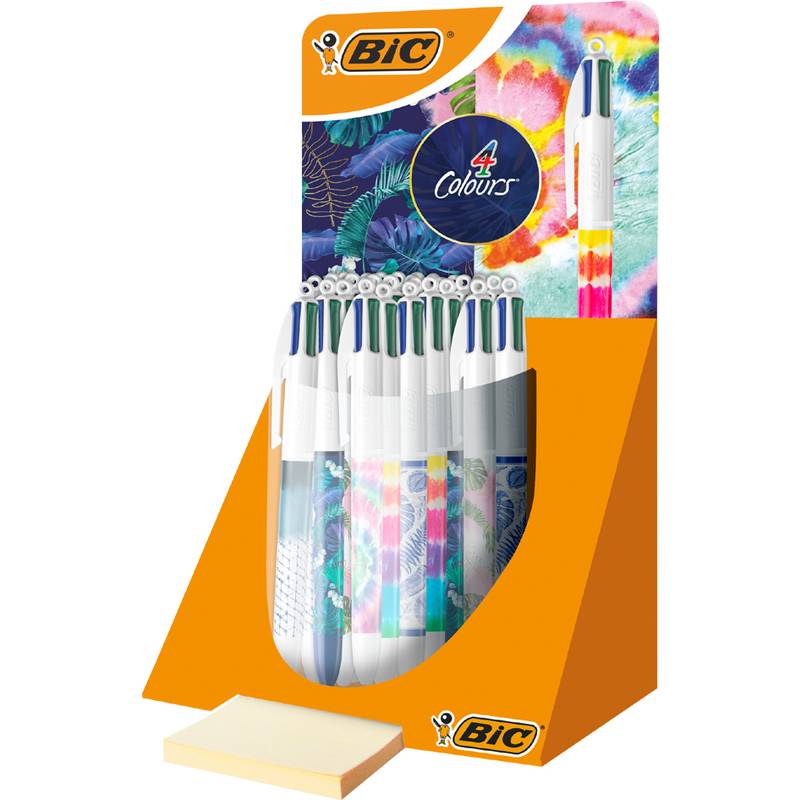 BIC Druckkugelschreiber 4 Colours Decors, 30er Display-0