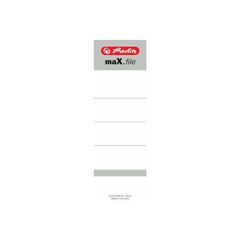 herlitz Ordnerrücken-Etikett maX.file, 60 x 190 mm, weiß-0
