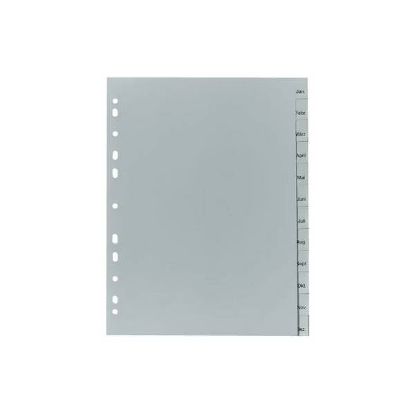 herlitz Kunststoff-Register, Monate, A4, 12-teilig
